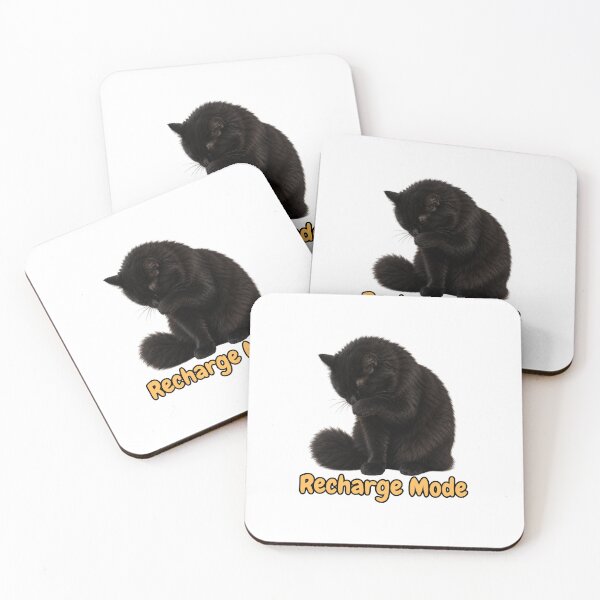 Item preview, Recharge Mode – Cozy Black Cat Illustration designed and sold by lumar23.