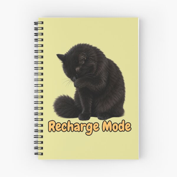 Item preview, Recharge Mode – Cozy Black Cat Illustration designed and sold by lumar23.