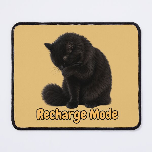 Item preview, Recharge Mode – Cozy Black Cat Illustration designed and sold by lumar23.
