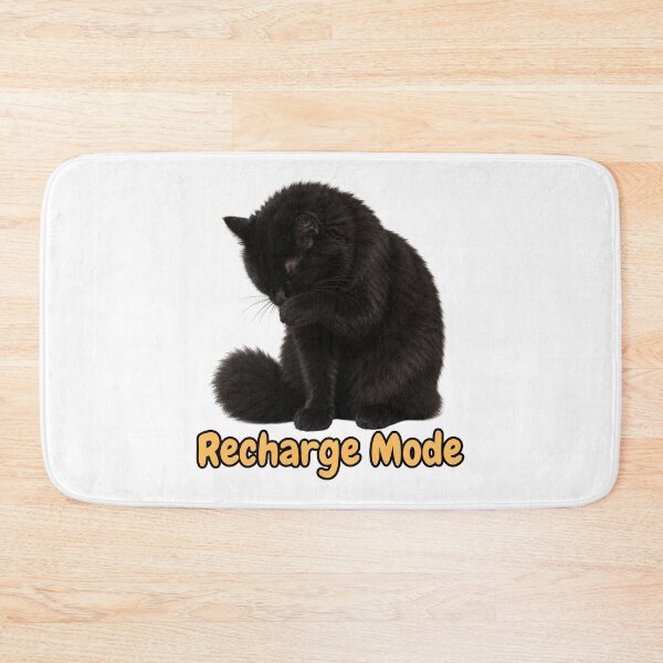 Item preview, Recharge Mode – Cozy Black Cat Illustration designed and sold by lumar23.