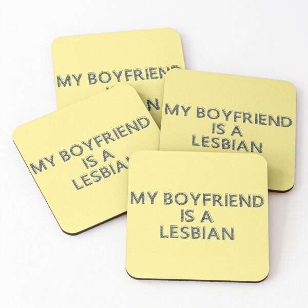 Item preview, Funny My Boyfriend is a Lesbian Blue Scribble designed and sold by TackyTime.