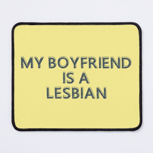 Item preview, Funny My Boyfriend is a Lesbian Blue Scribble designed and sold by TackyTime.