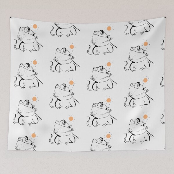 Item preview, Crowned Bearded Dragon King Looking at Sun designed and sold by PixelQ.