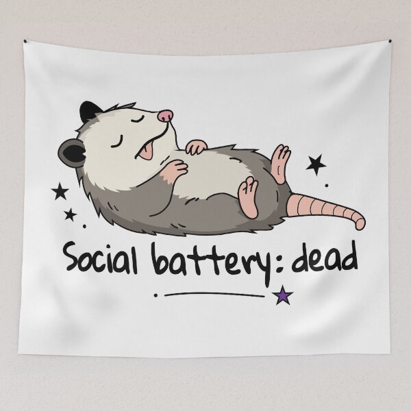 Item preview, Social Battery Dead Possum designed and sold by Movobra.