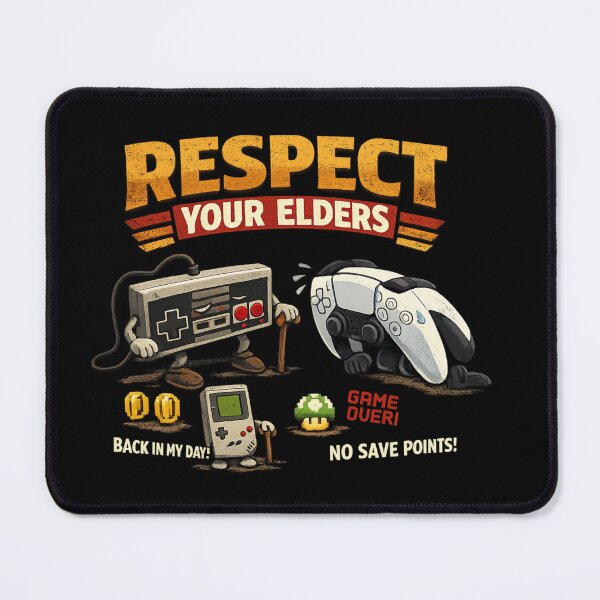 Item preview, Respect Your Elders Gaming Control Retro designed and sold by super-think.
