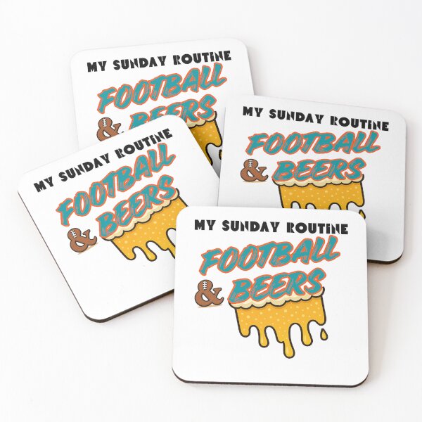 Item preview, Retro Football & Beers Sunday Routine — Funny Game Day for Dolphins Fans designed and sold by ThatFootball12.