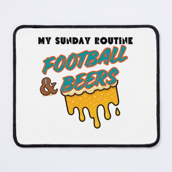 Item preview, Retro Football & Beers Sunday Routine — Funny Game Day for Dolphins Fans designed and sold by ThatFootball12.