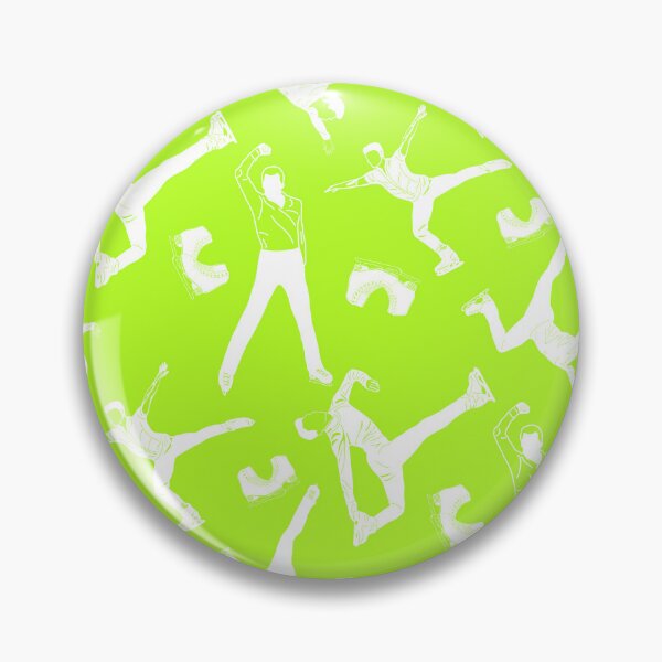 Item preview, Male Figure Skaters White Designs on Lime designed and sold by PD-Skating.