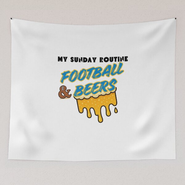Item preview, Retro Football & Beers Sunday Routine — Funny Game Day for Chargers Fans designed and sold by ThatFootball12.