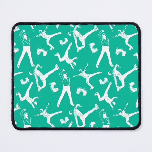 Item preview, Male Figure Skaters White Designs on Green designed and sold by Purposely Designed.
