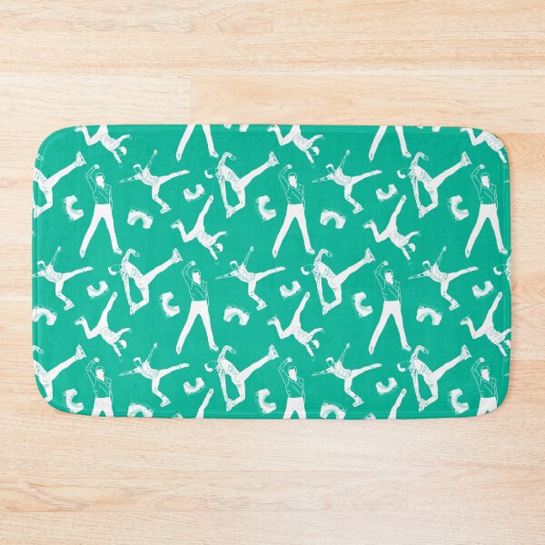 Item preview, Male Figure Skaters White Designs on Green designed and sold by PD-Skating.