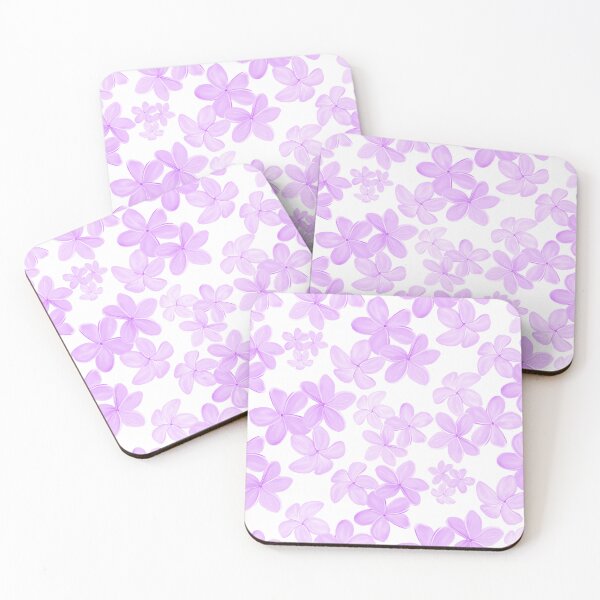 Item preview, Plumeria in Purple Tones on White designed and sold by PD-Coastal.