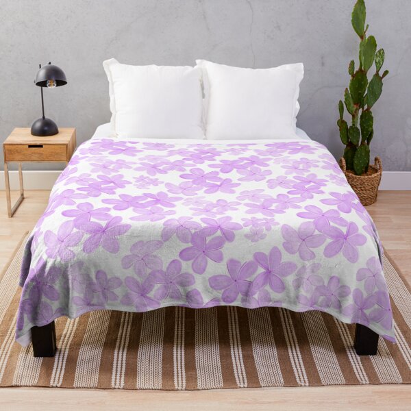 Item preview, Plumeria in Purple Tones on White designed and sold by PD-Coastal.