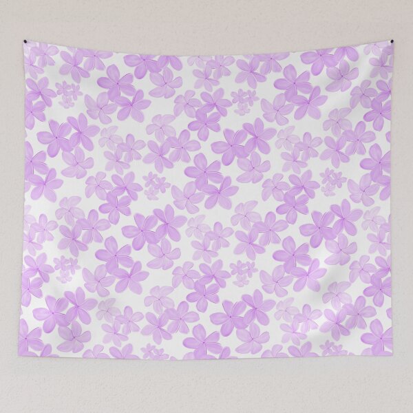 Item preview, Plumeria in Purple Tones on White designed and sold by PD-Coastal.