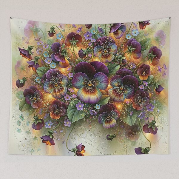 Item preview, “Pansies in the Luminous Drift” designed and sold by bloorose.