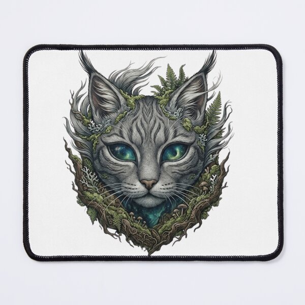 Item preview, Enchanted Forest Cat Greenery Ivy Botanical Art designed and sold by ZENVIRART.