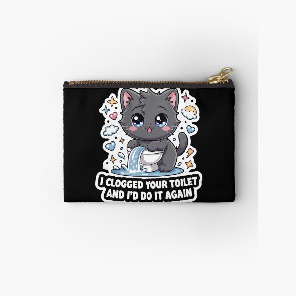 Item preview, I Clogged Your Toilet Funny Cat Kawaii Meme Design designed and sold by Lina Caro.