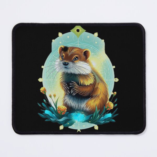 Item preview, Cyberpunk Otter – Geometric Neon Flowers designed and sold by Naturalite19.