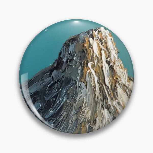 Item preview, Butte with moon textured painting designed and sold by artdude.