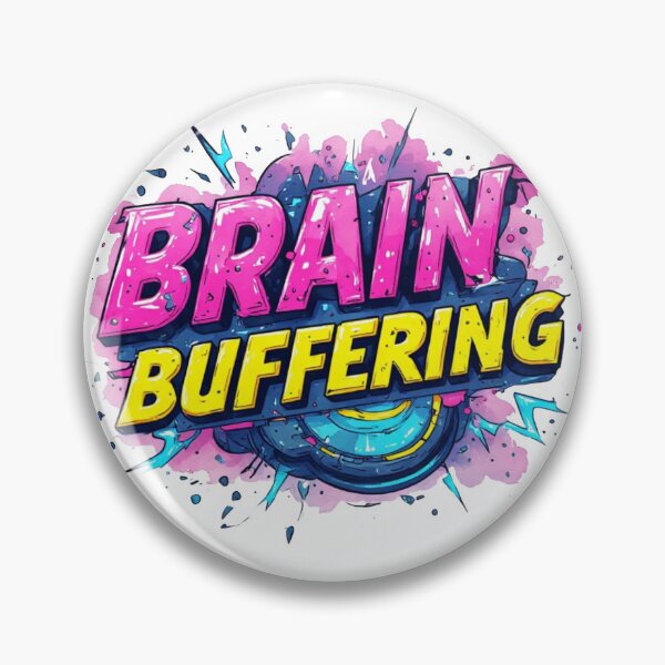 Item preview, Brain Buffering Funny Cyberpunk Graffiti Typography designed and sold by dcohea.