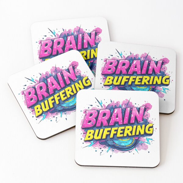 Item preview, Brain Buffering Funny Cyberpunk Graffiti Typography designed and sold by dcohea.