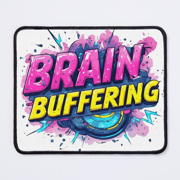 Item preview, Brain Buffering Funny Cyberpunk Graffiti Typography designed and sold by dcohea.