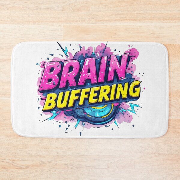 Item preview, Brain Buffering Funny Cyberpunk Graffiti Typography designed and sold by dcohea.