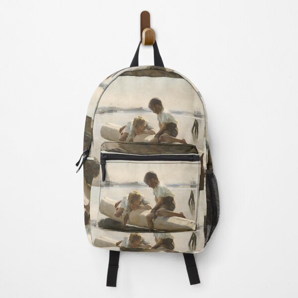 Item preview, Two Boys Playing on a Log - Albert Edelfelt designed and sold by Jon-Baran.