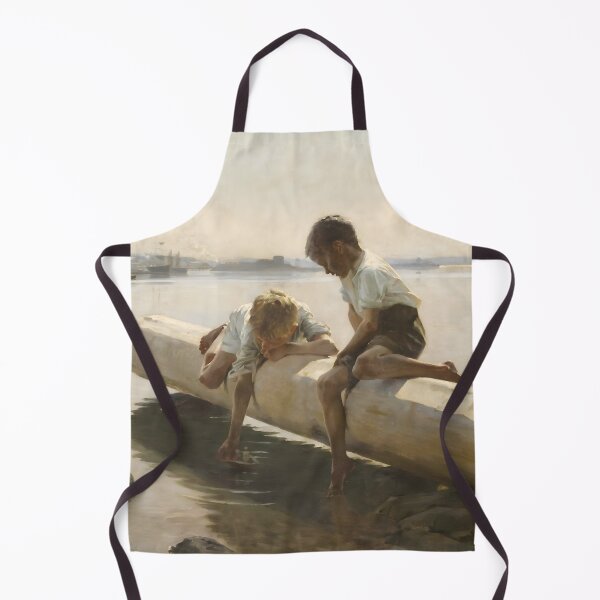Item preview, Two Boys Playing on a Log - Albert Edelfelt designed and sold by Jon-Baran.
