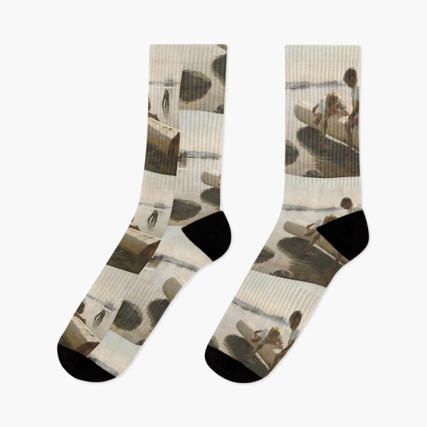 Item preview, Two Boys Playing on a Log - Albert Edelfelt designed and sold by Jon-Baran.