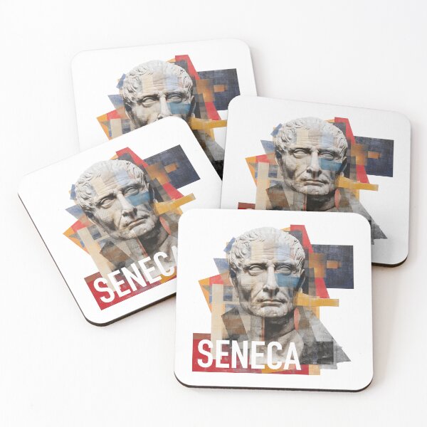 Item preview, Seneca – Stoic Philosophy Collage Art Print | Roman Philosopher Letters on Life Poster designed and sold by OzzFrequency.