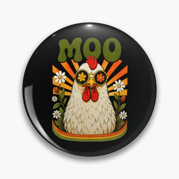 Item preview, Funny Moo Chicken Graphic Tee Men Women Farm Animal Vintage designed and sold by Fereskabilon.