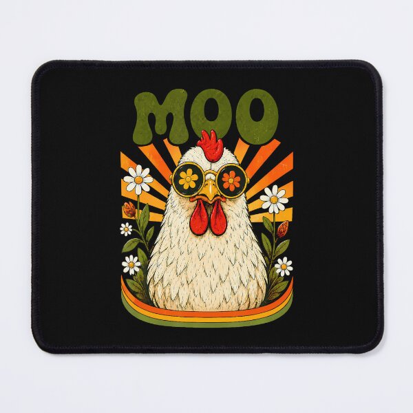 Item preview, Funny Moo Chicken Graphic Tee Men Women Farm Animal Vintage designed and sold by Fereskabilon.