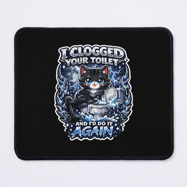Item preview, I Clogged Your Toilet Funny Cat Kawaii Meme Design designed and sold by Lina Caro.