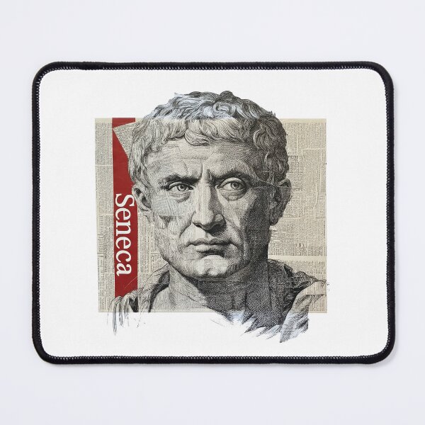Item preview, Seneca – Stoic Philosophy Collage Art Print | Roman Philosopher Letters on Life Poster designed and sold by OzzFrequency.