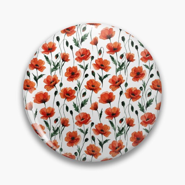 Item preview, Red Poppy Field Watercolor Scattered Floral Seamless Pattern designed and sold by Inkworksbyshery.