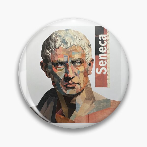 Item preview, Seneca – Stoic Philosophy Collage Art Print | Roman Philosopher Letters on Life Poster designed and sold by OzzFrequency.