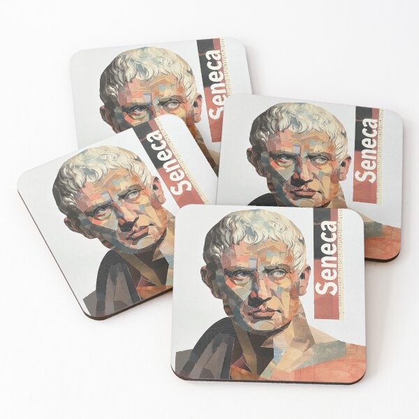 Item preview, Seneca – Stoic Philosophy Collage Art Print | Roman Philosopher Letters on Life Poster designed and sold by OzzFrequency.