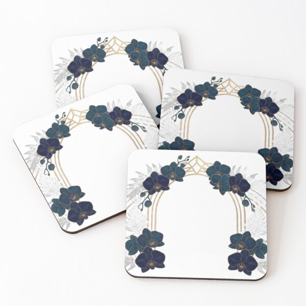 Item preview, Silver Fern & Blue Orchid Frame designed and sold by krish-prints.