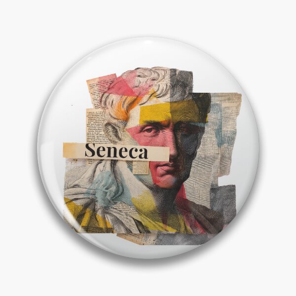 Item preview, Seneca – Stoic Philosophy Collage Art Print | Roman Philosopher Letters on Life Poster designed and sold by OzzFrequency.