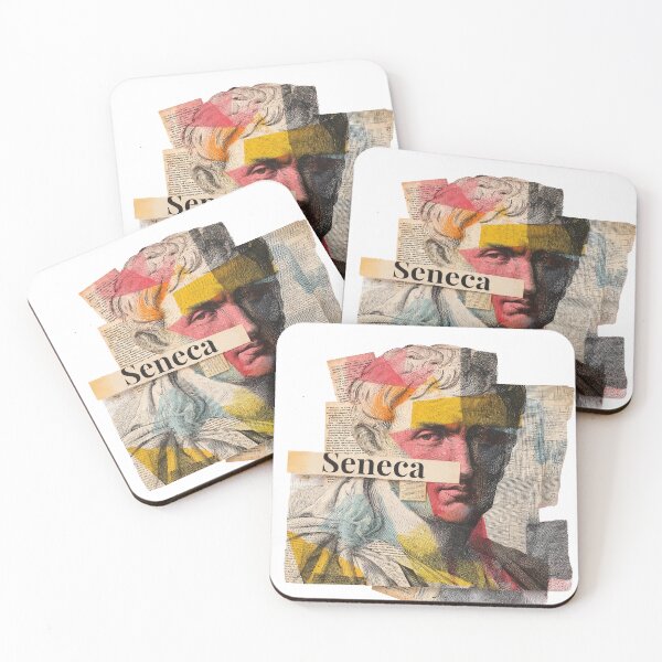 Item preview, Seneca – Stoic Philosophy Collage Art Print | Roman Philosopher Letters on Life Poster designed and sold by OzzFrequency.