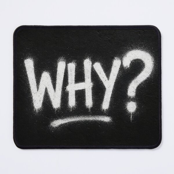 Item preview, "Why?" Graffiti designed and sold by James Damore.