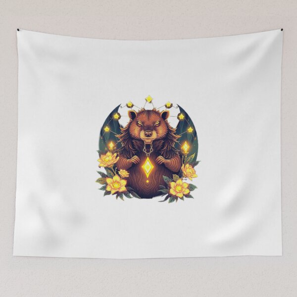 Item preview, Otter – Neon Aura & Flowers designed and sold by Naturalite19.