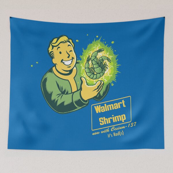 Item preview, Radioactive Shrimp - Blue designed and sold by Ursus Ink.