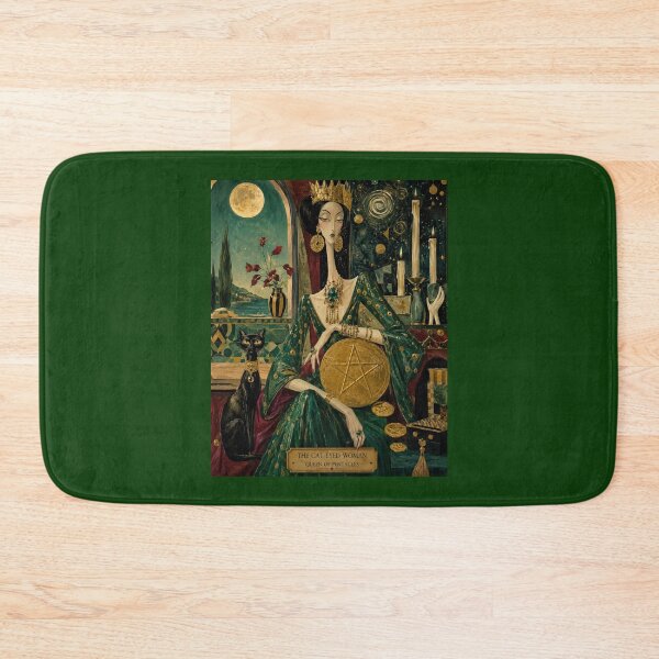Item preview, The Cat-Eyed Woman - Queen of Pentacles. designed and sold by Natalia-Vlad.