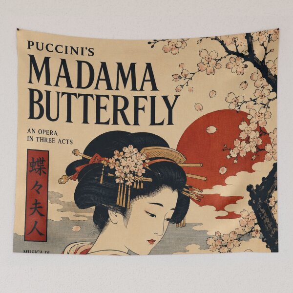 Item preview, Elegant Puccini Madama Butterfly Poster with Japanese Aesthetic and Opera Vibes designed and sold by Analog Aura .