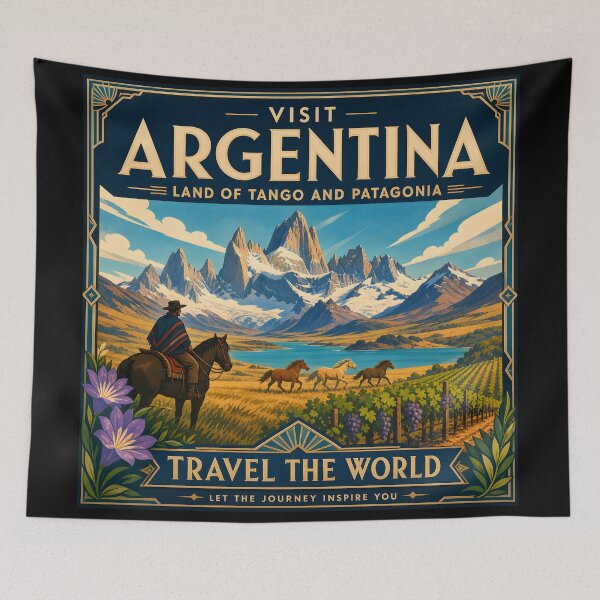 Item preview, Visit Argentina - Vintage Travel Poster designed and sold by amithc.
