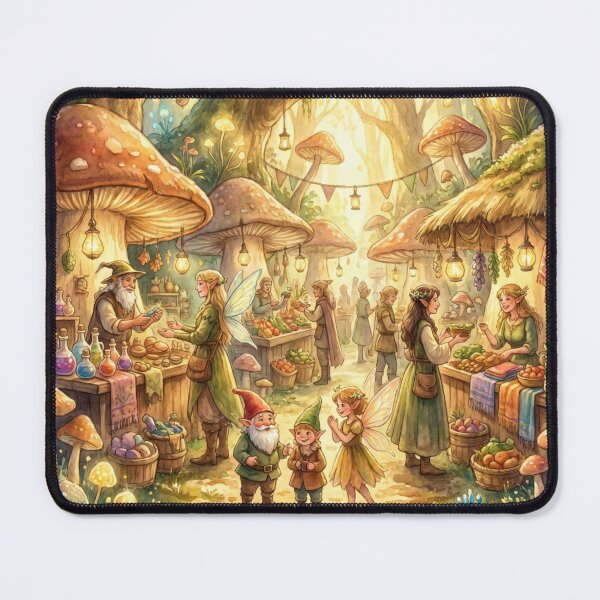 Item preview, Enchanted Mushroom Village Market Festival designed and sold by Storybook Botanica.
