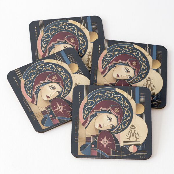 Item preview, Marian Geometry — Art Deco Sacred Icon designed and sold by Sanctum Icons.