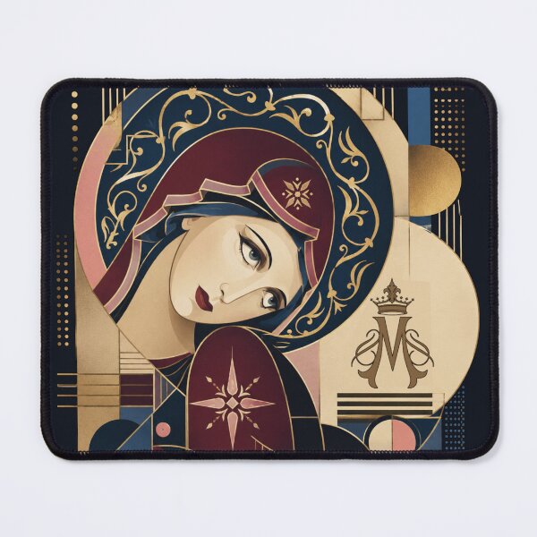 Item preview, Marian Geometry — Art Deco Sacred Icon designed and sold by Sanctum Icons.